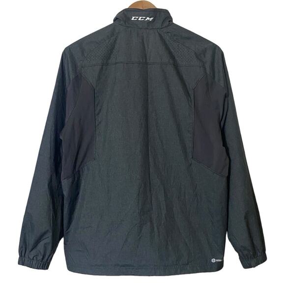 CCM Hockey Jacket Windbreaker Mens Large Tactical Cool Tigers Full Zip Gray - Picture 7 of 11
